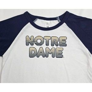 ❤️Notre Dame Blue White Long Sleeve Shirt Youth Small by Zoozatz